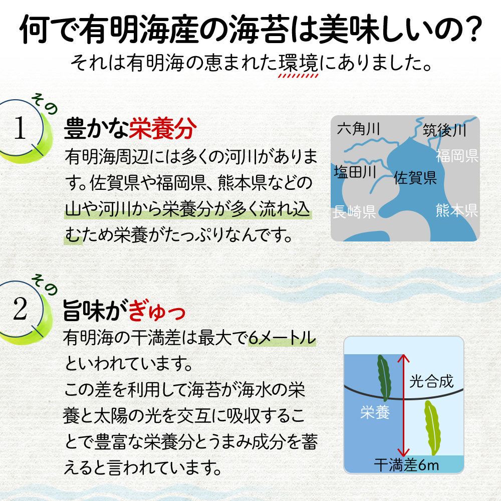 訳あり 海苔 有明産 焼き海苔 全型40枚 – 博多久松