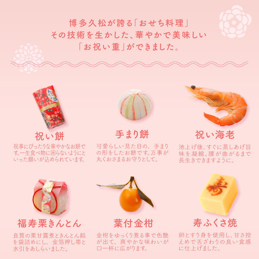 お祝い重（お食い初め用） 単品 1個 – 博多久松