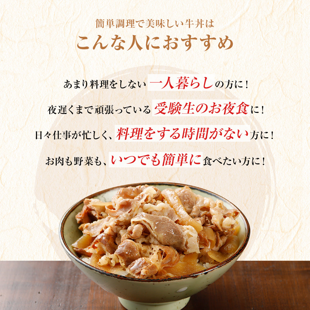 こだわり牛丼Bセット【20食入】博多久松特製 送料無料【冷凍便】特製のタレと厳選食材使用！簡単・便利　お夜食やお弁当、お昼ごはんのストックに！